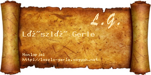 László Gerle névjegykártya
